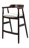 Melizabeth Wooden Bar Stool with Upholstered Seat