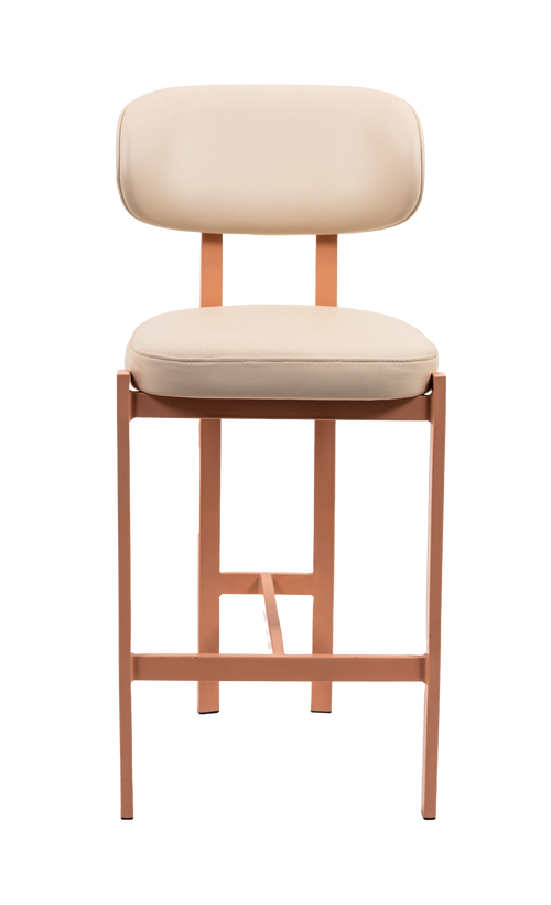 Candice Upholstered Steel Bar Stool