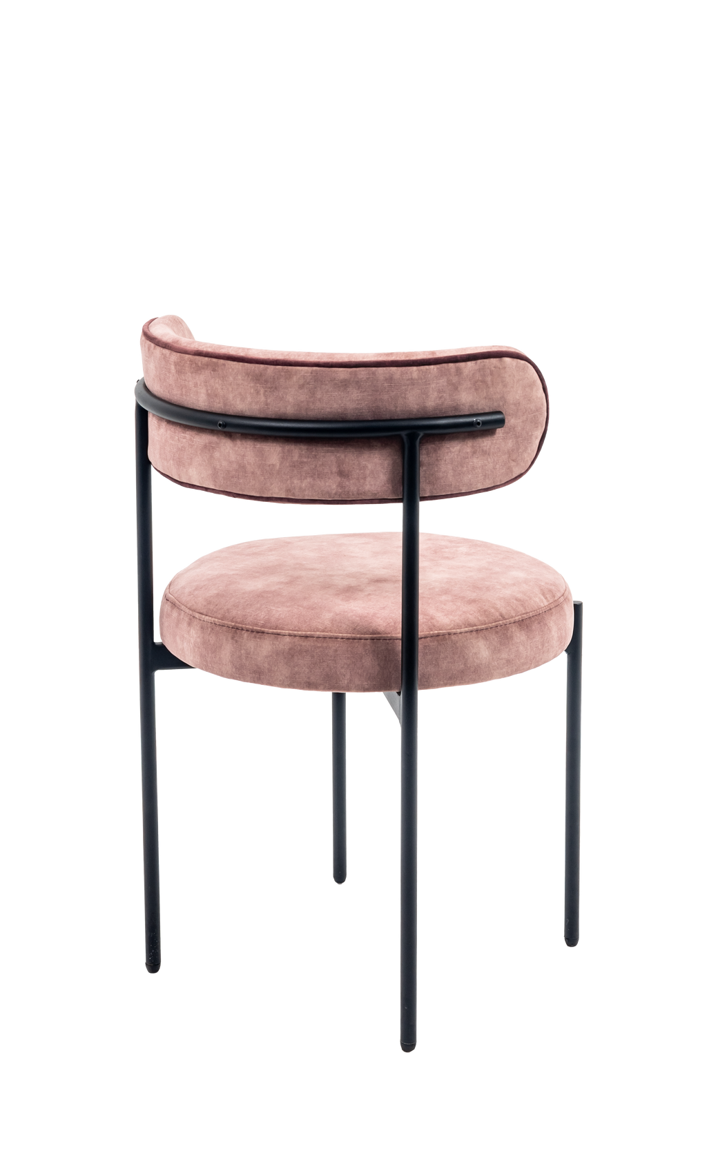 Curvey Upholstered Steel Dining Chair
