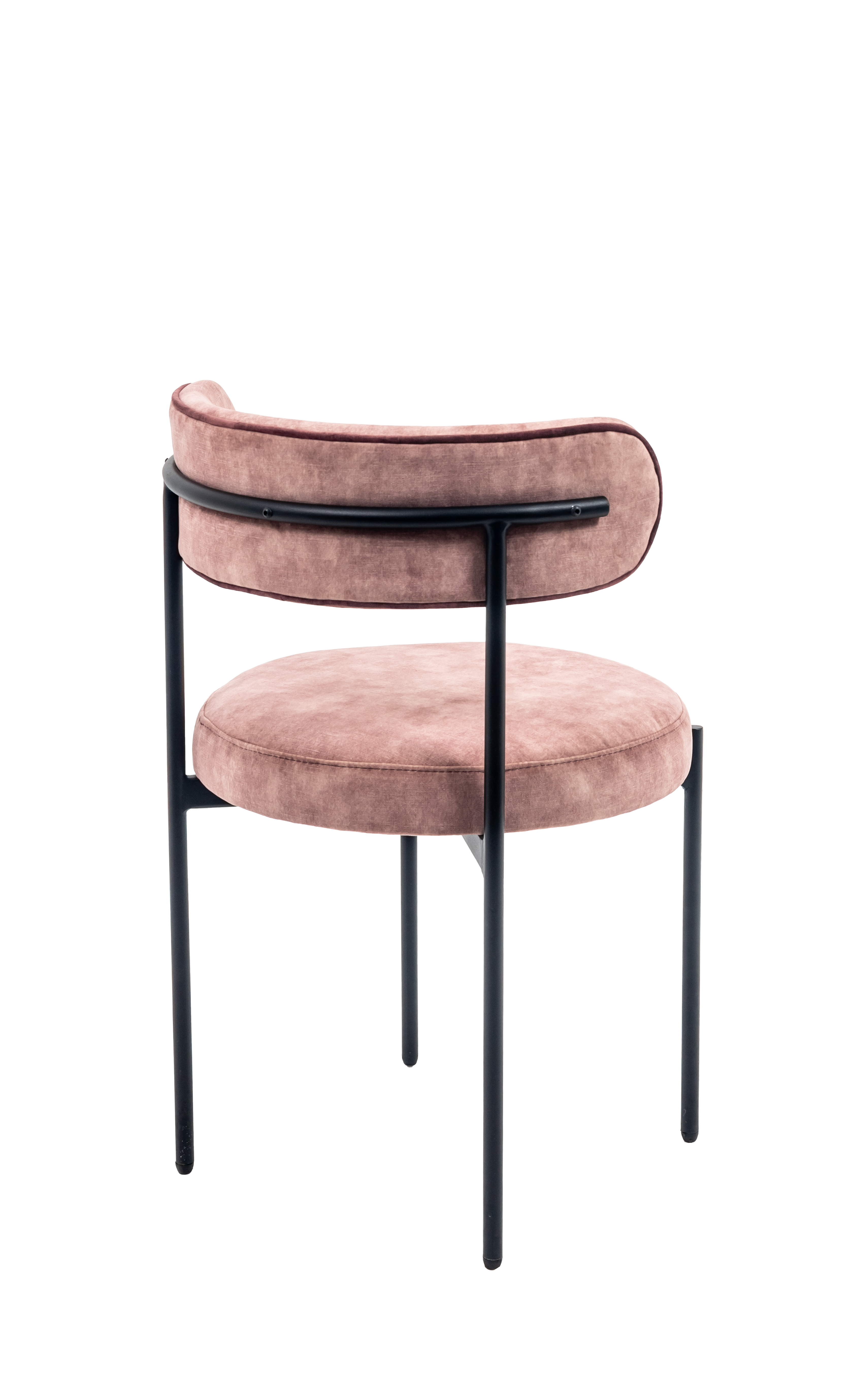 Curvey Upholstered Steel Dining Chair