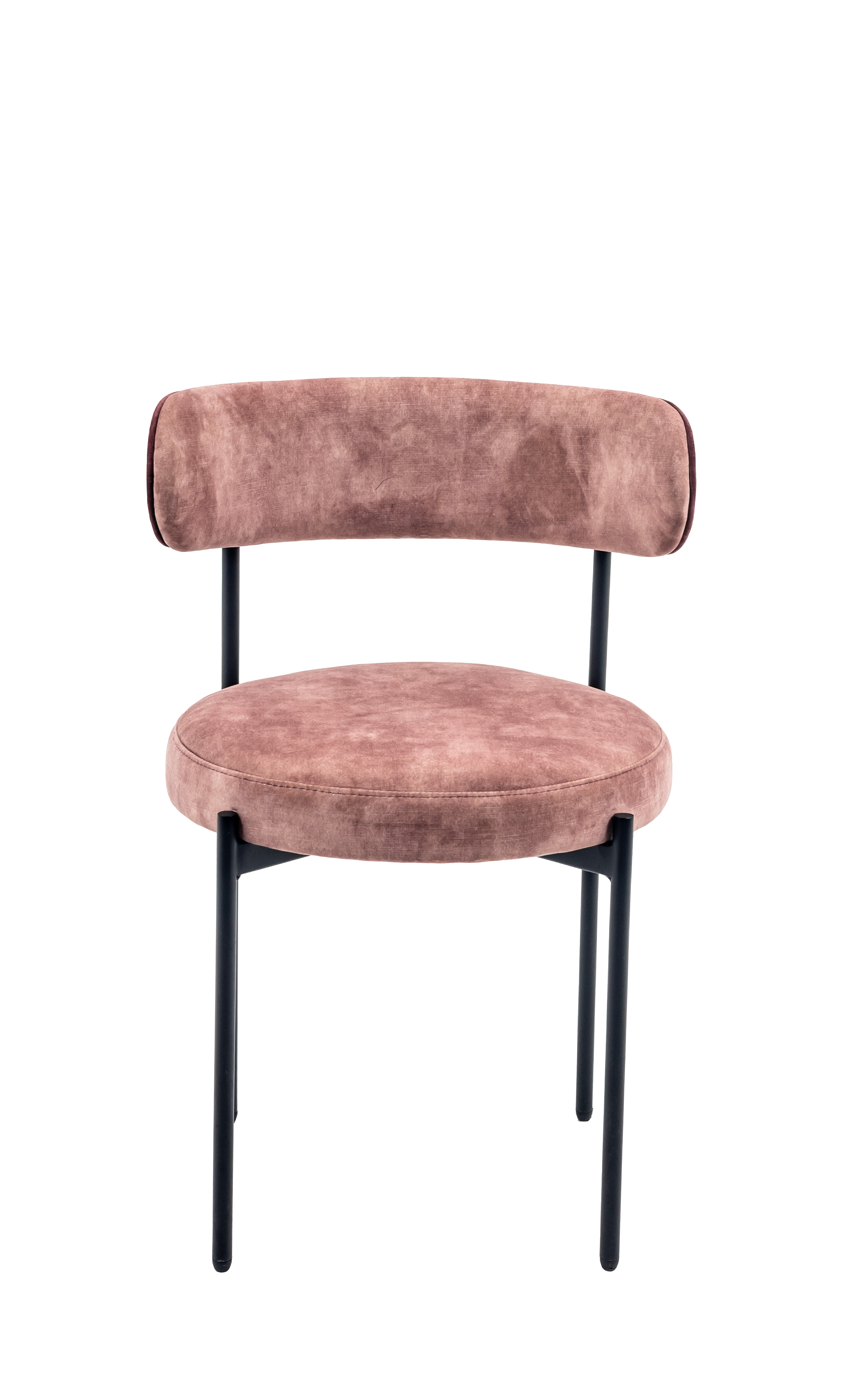 Curvey Upholstered Steel Dining Chair