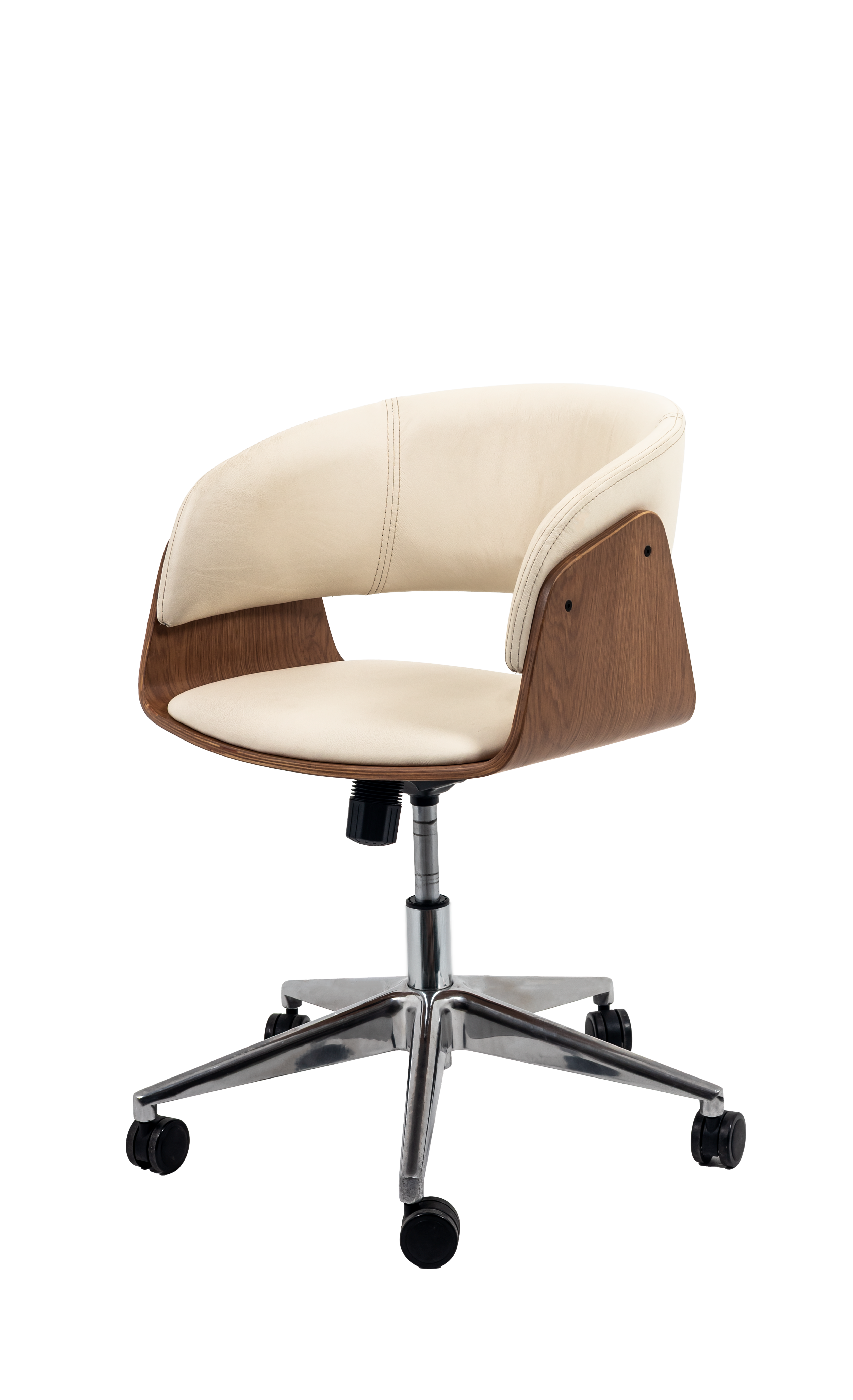 Niam Upholstered Wooden Office Chair with Padded Seat