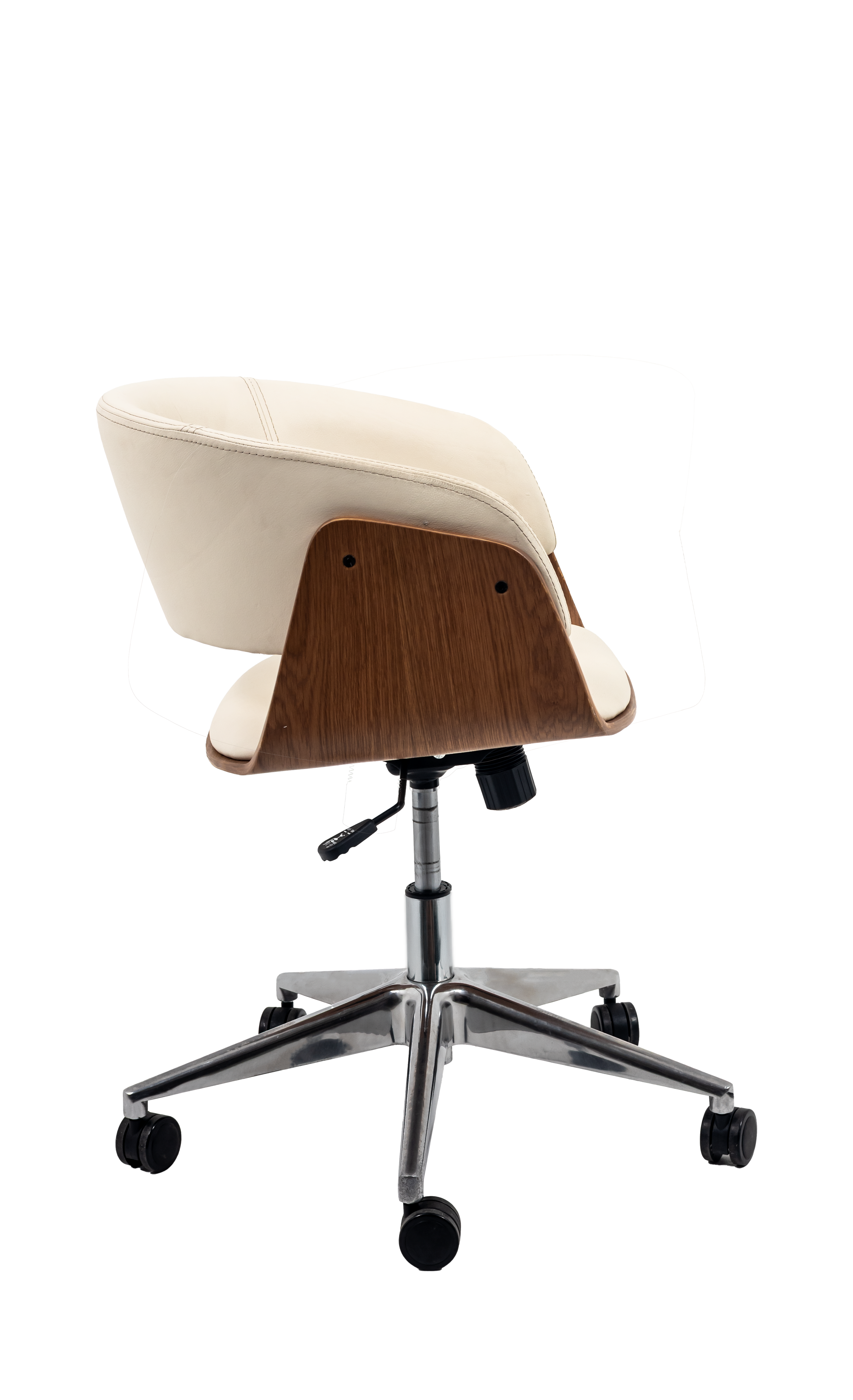Niam Upholstered Wooden Office Chair with Padded Seat