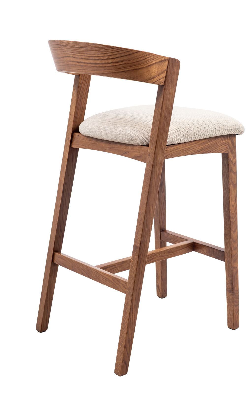 Ragu Wooden Bar Stool with Upholstered Seat