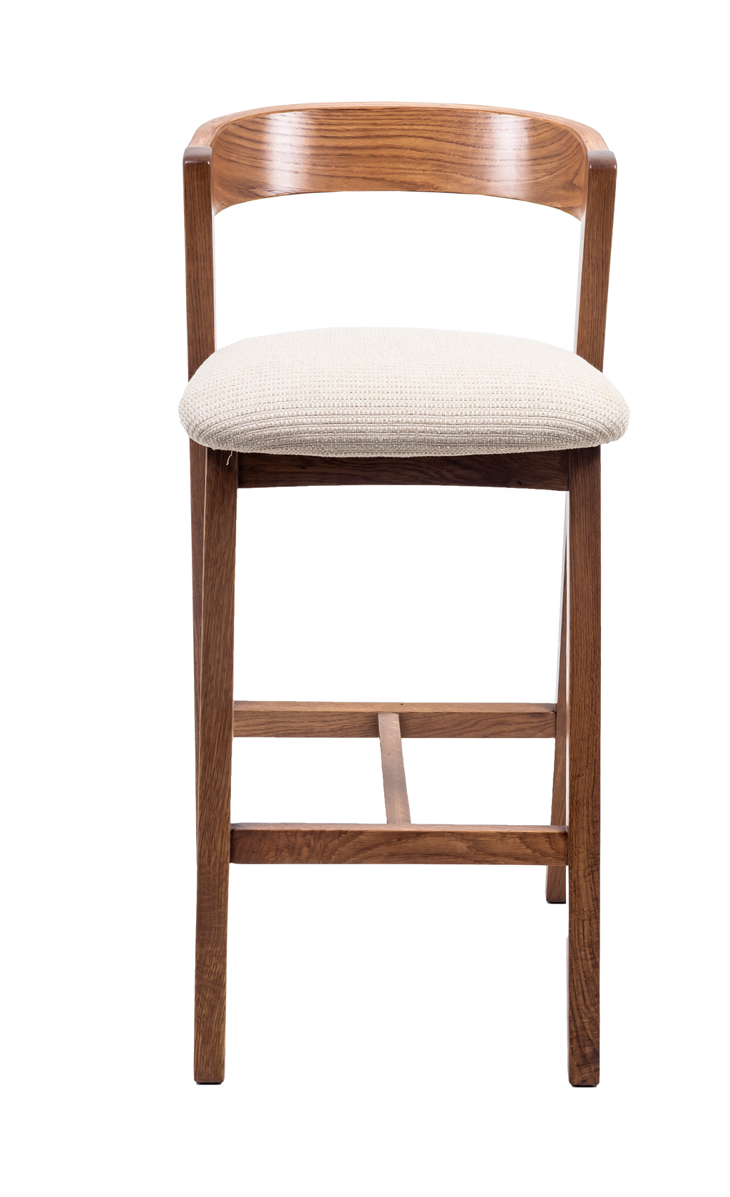 Ragu Wooden Bar Stool with Upholstered Seat