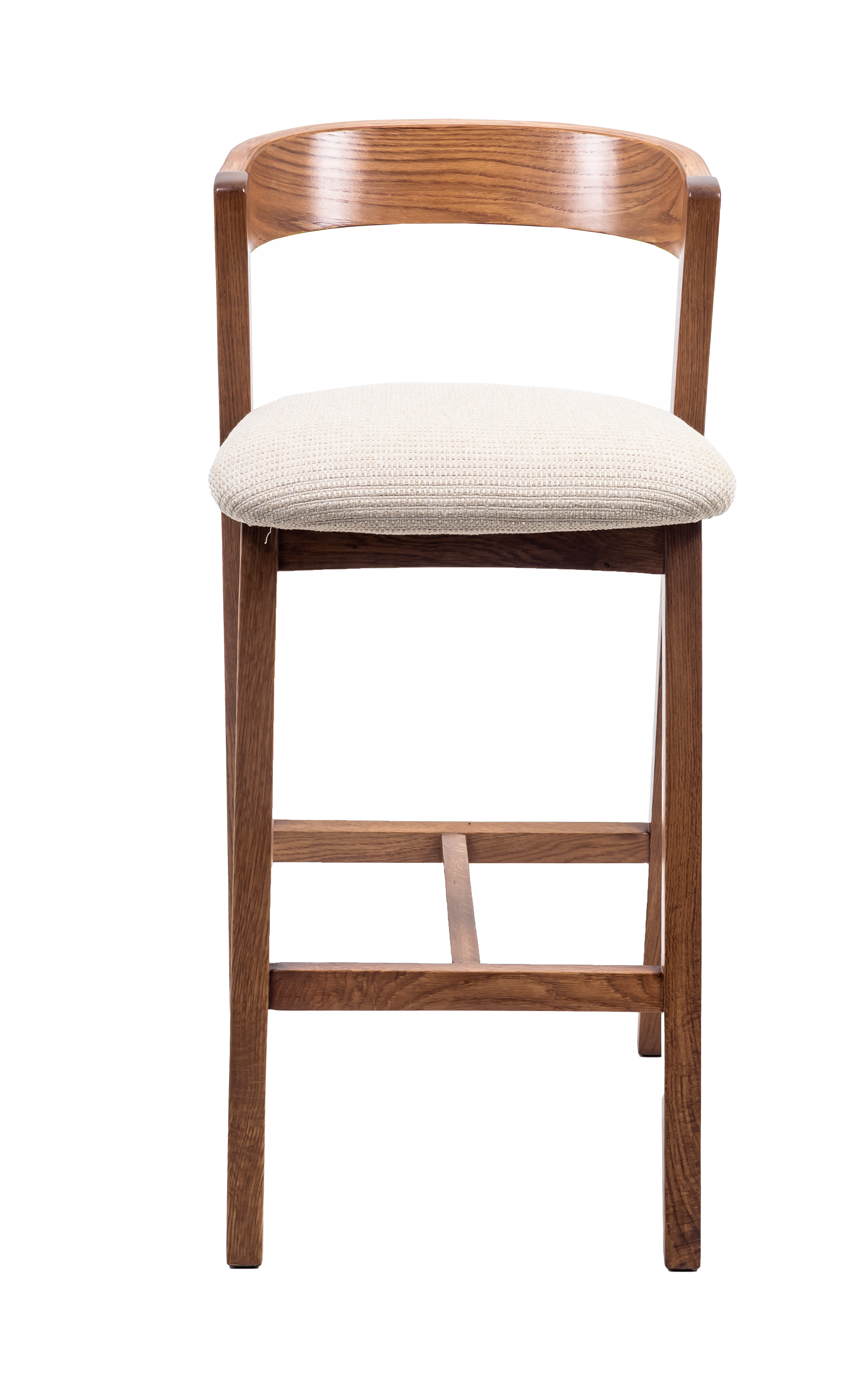 Ragu Wooden Bar Stool with Upholstered Seat