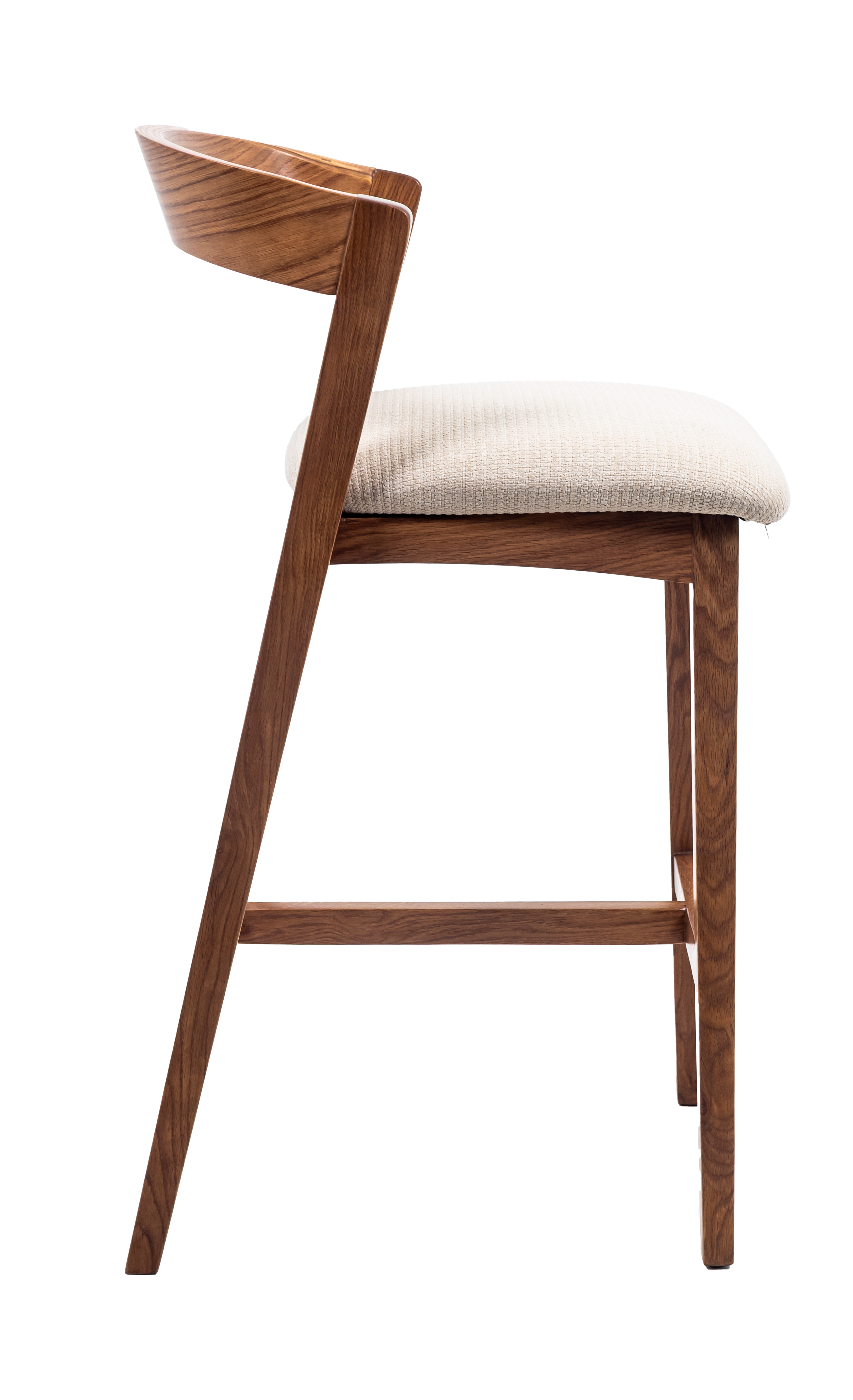 Ragu Wooden Bar Stool with Upholstered Seat
