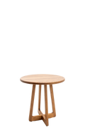 Saldanha Solid Oak Wooden Round Side Table