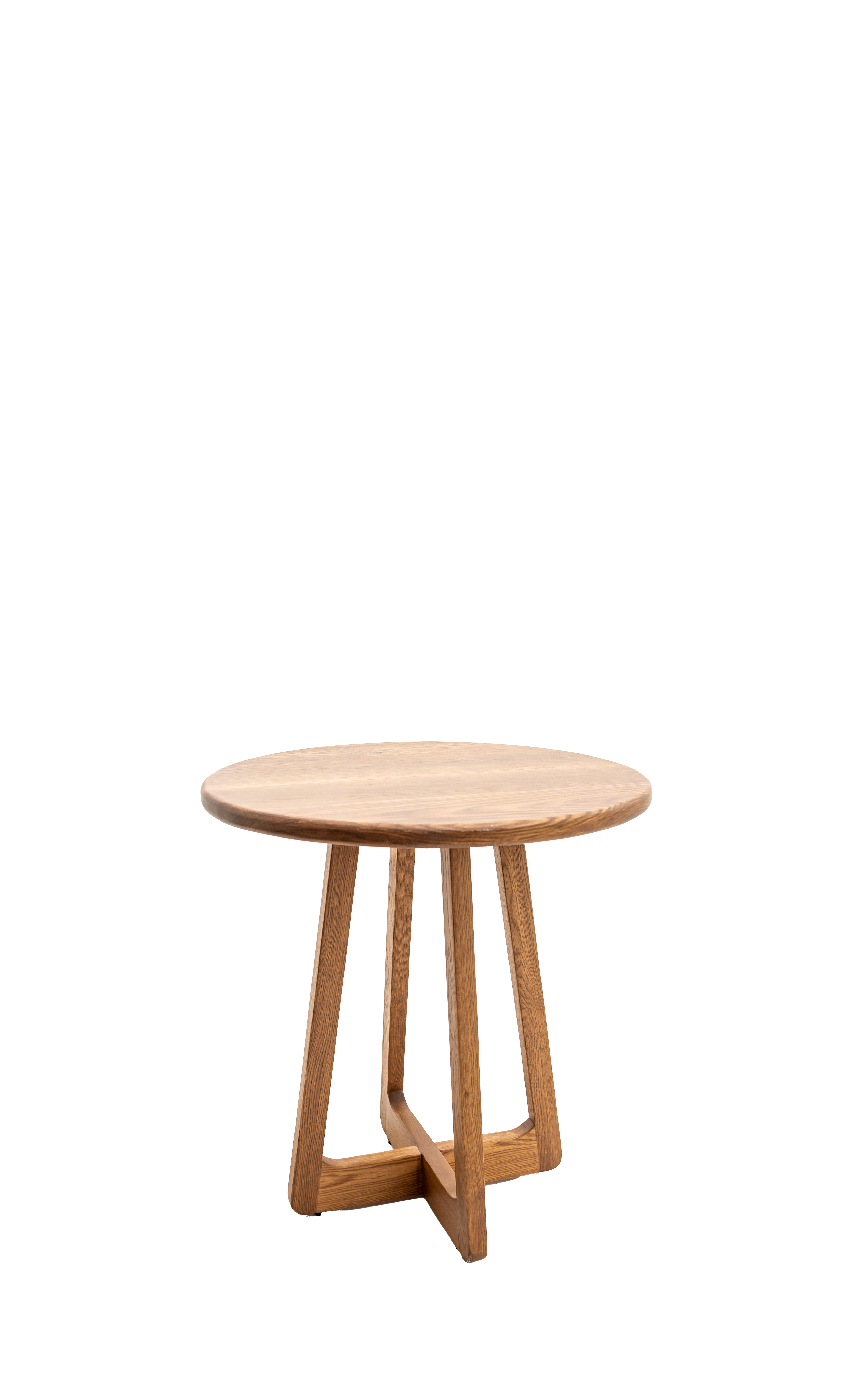 Saldanha Solid Oak Wooden Round Side Table