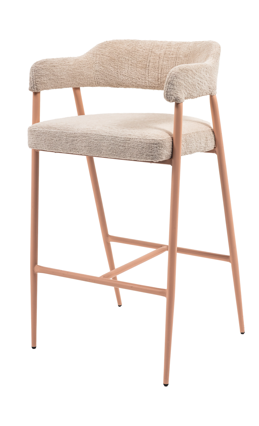 Tulip Upholstered Steel Bar Stool