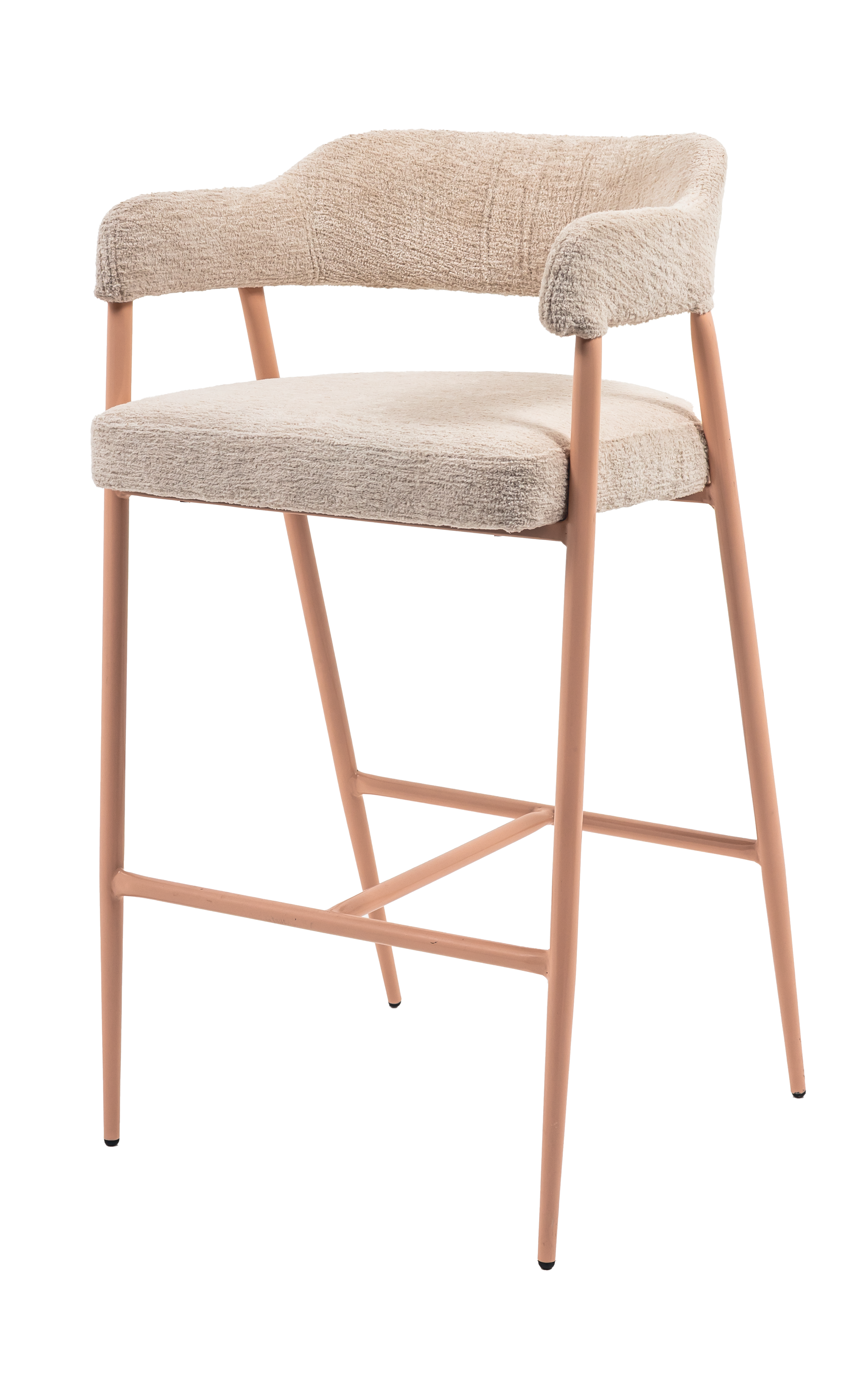 Tulip Upholstered Steel Bar Stool