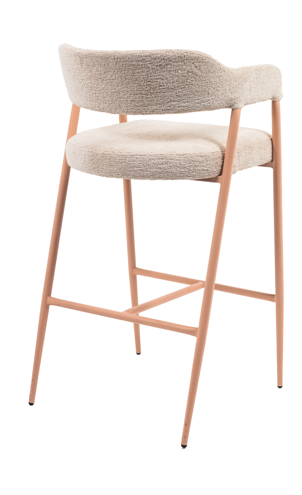 Tulip Upholstered Steel Bar Stool