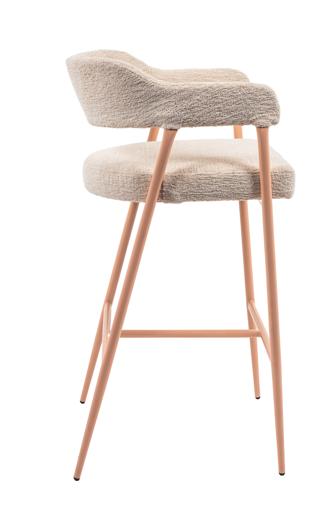 Tulip Upholstered Steel Bar Stool
