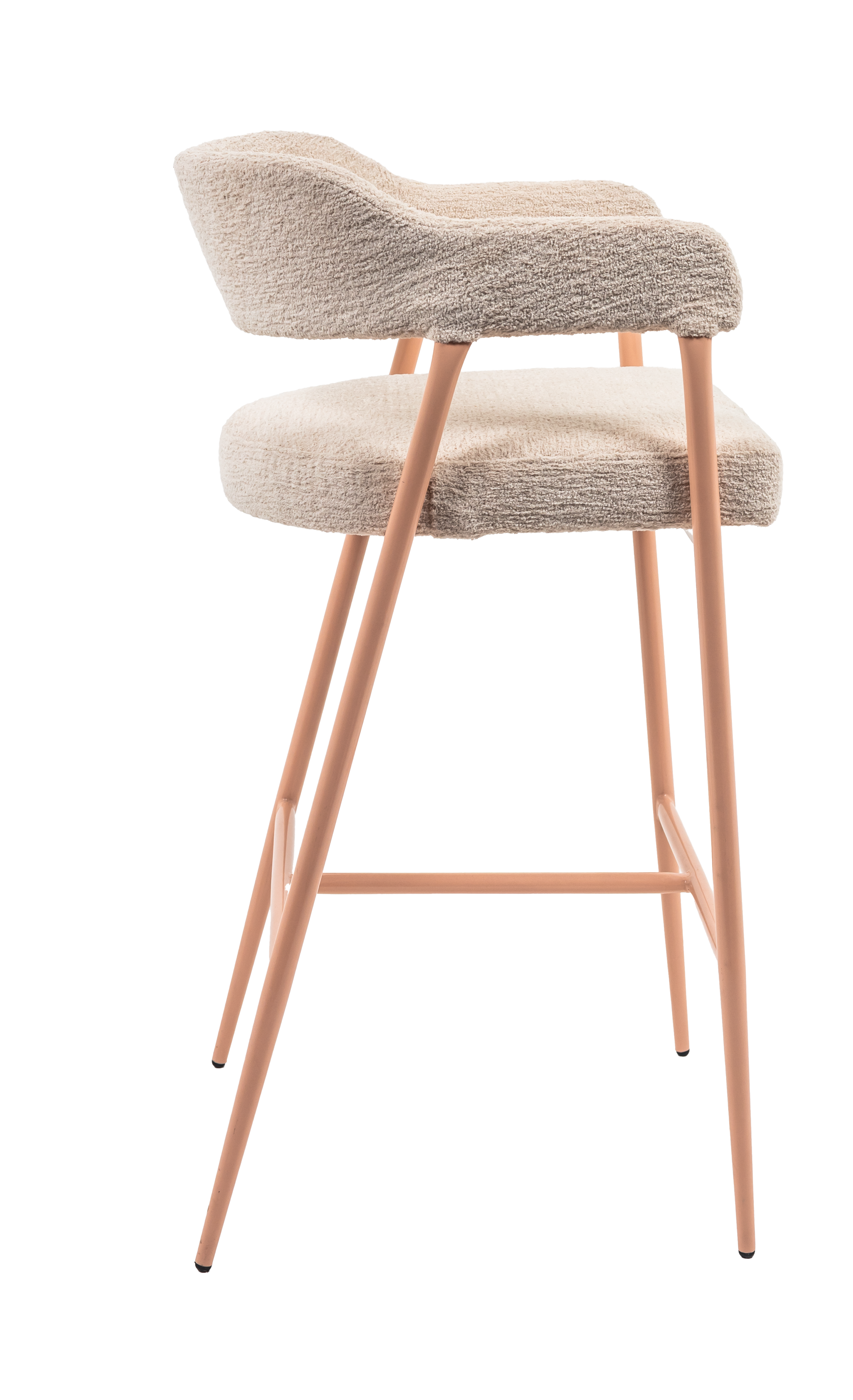 Tulip Upholstered Steel Bar Stool